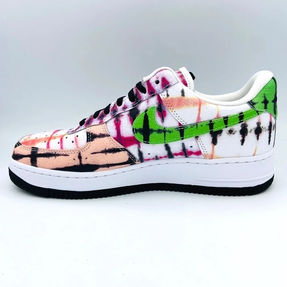 NIB NIKE Women's Air Force 1 Black Tie Dye Colorful Sneaker Shoes Size 8.5 - Picture 2 of 8